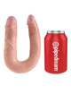 Dildo Duplo King Cock U Shape Médio Bege,PD5514-21