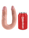 Dildo Duplo King Cock U Shape Médio Bege,PD5514-21