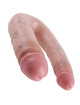 Dildo Duplo King Cock U Shape Grande Bege,PD5515-21