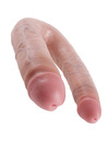 king cock - u-shaped large double trouble flesh 17.8 cm PD5515-21