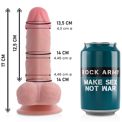 Dildo Realístico Rockarmy Panzer Bege 17 cm,D-223360