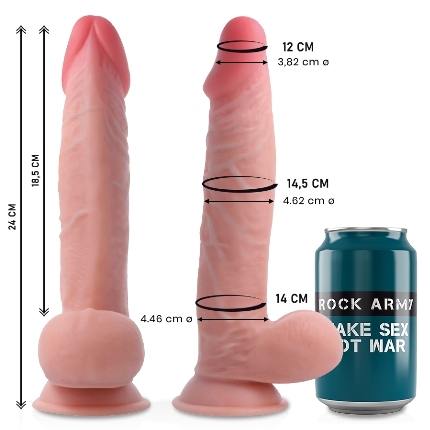 Dildo Realístico Rockarmy Sherman Bege 24 cm,D-223362