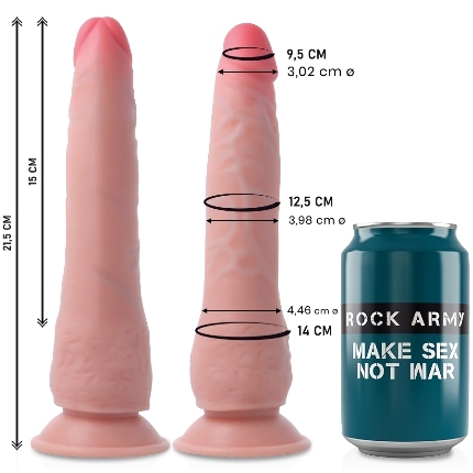 Dildo Realístico Rockarmy Crusader Bege 21,5 cm,D-223363