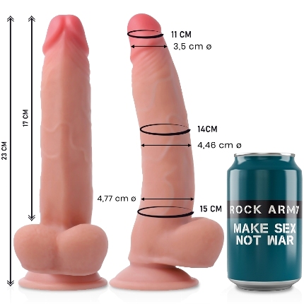 Dildo Realístico Rockarmy Leo Bege 23 cm,D-223364