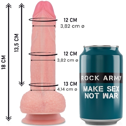 rockarmy - liquid silicone dildo premium mustang 18cm