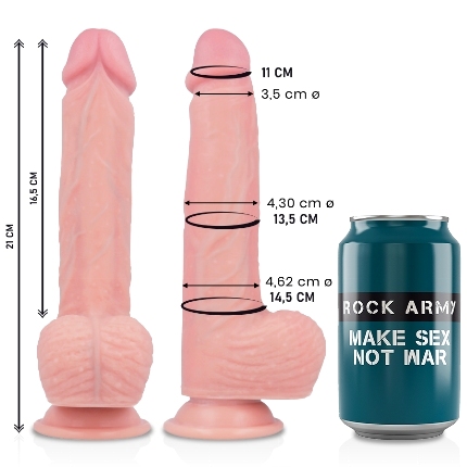 Dildo Realístico Rockarmy Spitfire Bege 21 cm,D-223368