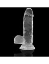 Dildo Realístico X Ray com Testículo Transparente 15.5 cm,D-224100