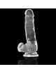 X ray - clear dildo realista transparente 18.5 cm x 3.8 cm