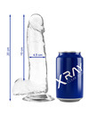 Dildo Realístico X Ray com Testículo Transparente 20 cm,D-224102