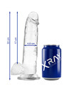 x ray - clear cock with balls 22 cm x 4.6 cm D-224103