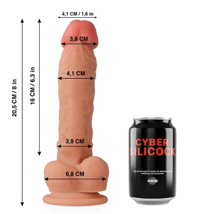 Dildo Realístico Cybersilicock Ultra Realista Bege 20,5 cm,D-227290