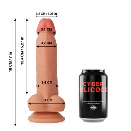 Dildo Realístico Cybersilicock Jude Bege 18 cm,D-227294