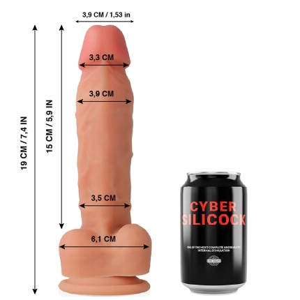 Dildo Realístico Cybersilicock Oliver Bege 19 cm,D-227295