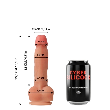 Dildo Realístico Cybersilicock Ansel Bege 15.5 cm,D-227296