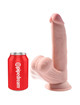 Dildo Realístico King Cock com Testículos Bege 24.5 cm,D-230570
