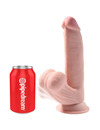 Dildo Realístico King Cock com Testículos Bege 24.5 cm,D-230570