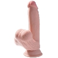 Dildo Realístico King Cock com Testículos Bege 21.5 cm