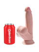 King cock - plus 3d dildo swinging balls 15.2 cm natural