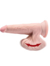 Dildo Realístico King Cock com Testículos Bege 21.5 cm,D-230577