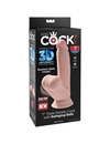 Dildo Realístico King Cock com Testículos Bege 21.5 cm,D-230577