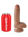 Dildo Realístico King Cock com Testículos Caramelo 13.2 cm,D-236506