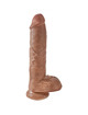 king cock - pene realistico con testiculos 19.8 cm caramelo