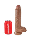 king cock - realistic penis with balls 19.8 cm caramel D-236507