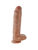king cock - realistic penis with balls 22.6 cm caramel D-236508