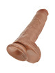 Dildo Realístico King Cock com Testículos Caramelo 22.6 cm,D-236508