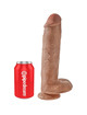 Dildo Realístico King Cock com Testículos Caramelo 22.6 cm,D-236508