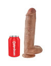 king cock - realistic penis with balls 22.6 cm caramel D-236508