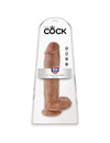 Dildo Realístico King Cock com Testículos Caramelo 22.6 cm,D-236508