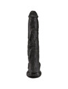 Dildo Realístico King Cock com Testículos Preto 30.5 cm,D-236509