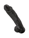 Dildo Realístico King Cock com Testículos Preto 30.5 cm,D-236509