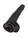 Dildo Realístico King Cock com Testículos Preto 30.5 cm,D-236509