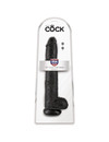 Dildo Realístico King Cock com Testículos Preto 30.5 cm,D-236509