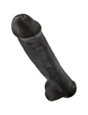 king cock - realistic penis with balls 34.2 cm black D-236510