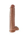 Dildo Realístico King Cock com Testículos Caramelo 34.2 cm,D-236511