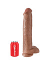 Dildo Realístico King Cock com Testículos Caramelo 34.2 cm,D-236511