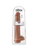 king cock - pene realistico con testiculos 34.2 cm caramelo