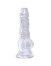 Dildo Realístico King Cock com Testículos Transparente 10.1 cm,D-236522