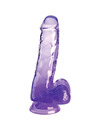 Dildo Realístico King Cock com Testículos Roxo 13.5 cm,D-236524