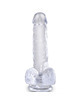 Dildo Realístico King Cock com Testículos Transparente 13.5 cm,D-236525