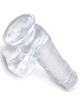 King cock - clear pene realistico con testiculos 13.5 cm transparente