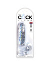 king cock - clear realistic penis with balls 13.5 cm transparent D-236525