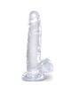 Dildo Realístico King Cock com Testículos Transparente 15.2 cm,D-236528