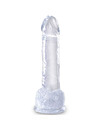 king cock - clear realistic penis with balls 15.2 cm transparent D-236528
