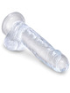 king cock - clear pene realistico con testiculos 15.2 cm transparente
