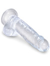 king cock - clear realistic penis with balls 15.2 cm transparent D-236528