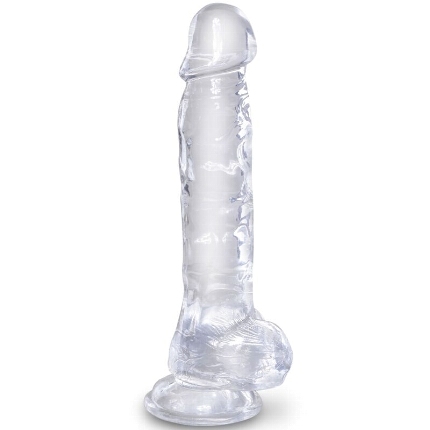 Dildo Realístico King Cock com Testículos Transparente 16.5 cm,D-236532